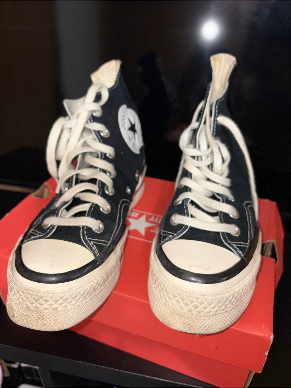 Converse Black and White High Top Sneakers